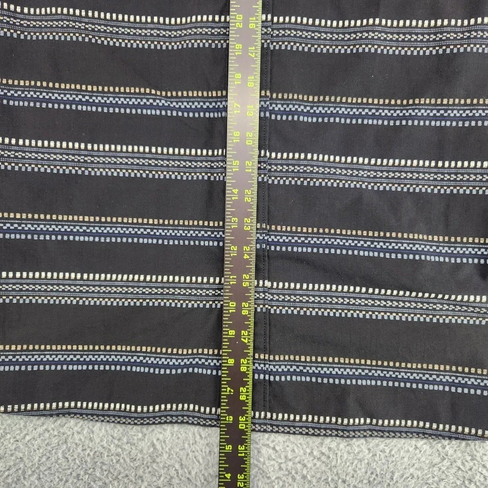 The North Face Slate Woven Long Sleeve Button Up Shirt Mens L Black Aztec Stripe
